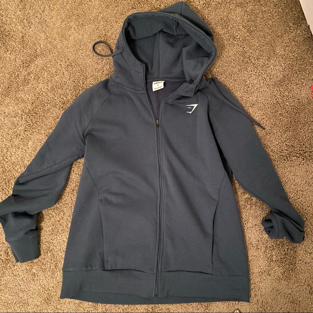 Gymshark Zip-up Hoodie. Size Small. Teal